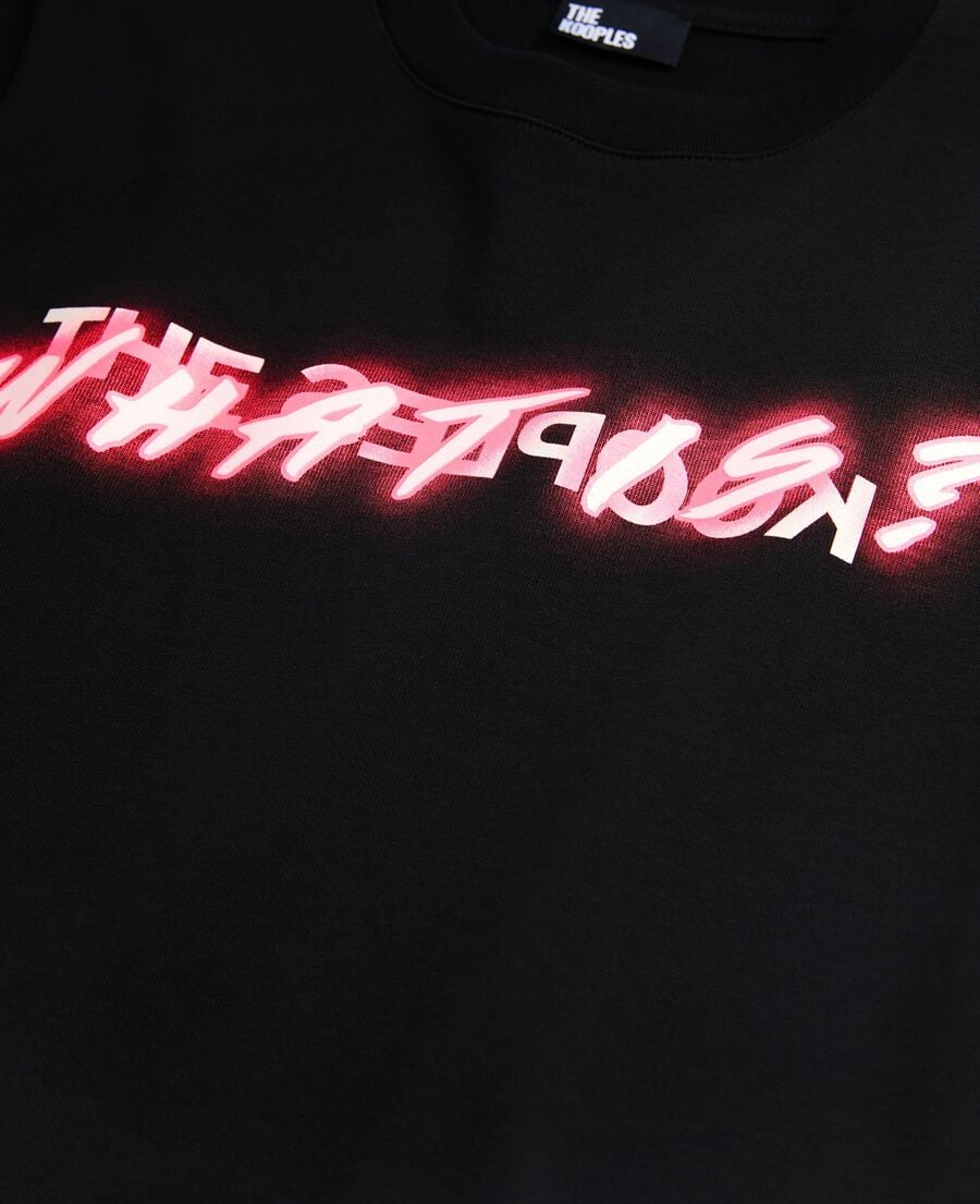 T-shirt What is néon noir